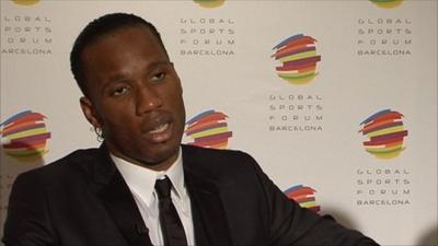 Drogba speaks to the BBC