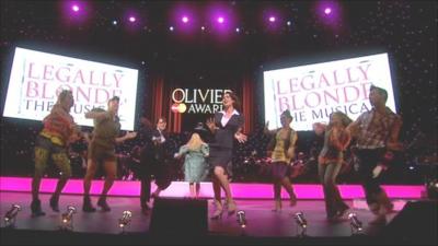 A number from Legally Blonde being performed at the awards