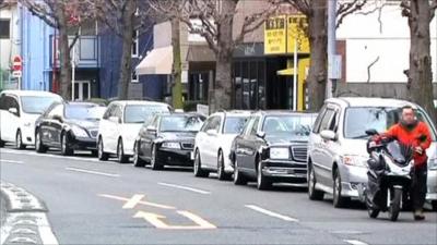 Drivers in Japan queue for petrol