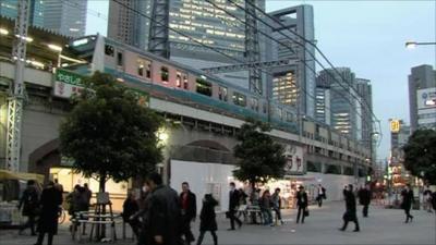 People on their way to work in Tokyo