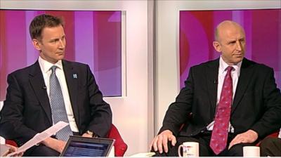 John Healey and Jeremy Hunt