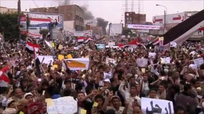 Protest in Sanaa today