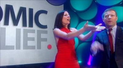 Presenters Davina McCall and Dermot O'Leary