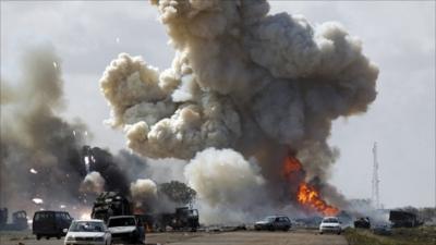 Explosions on road between Benghazi and Ajdabiyah