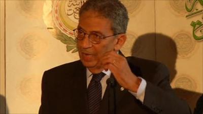 Amr Moussa, the head of the Arab League