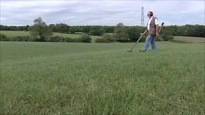 David Crisp with metal-detector