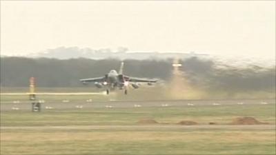 RAF aircraft taking off