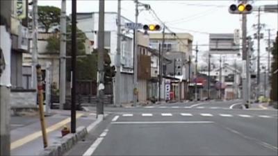 Empty street inside exclusion zone