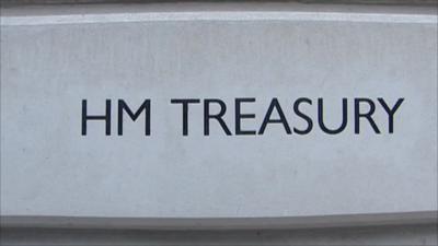 Treasury sign on building