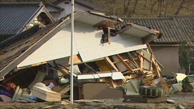 Home destroyed by tsunami