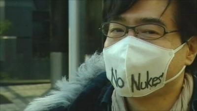 Anti-nuclear protester