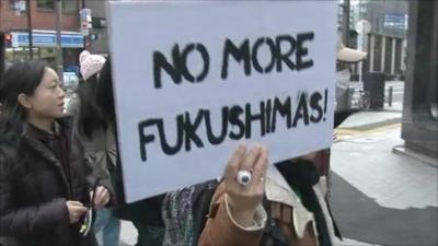 Protesters in Tokyo