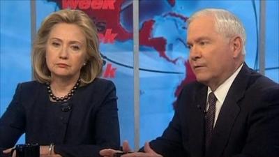 Hilary Clinton and Robert Gates