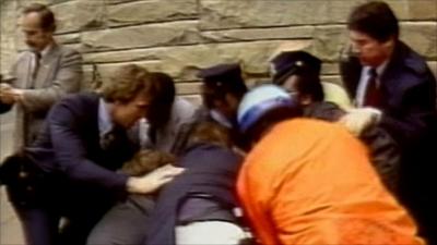 The moment President Reagan was shot