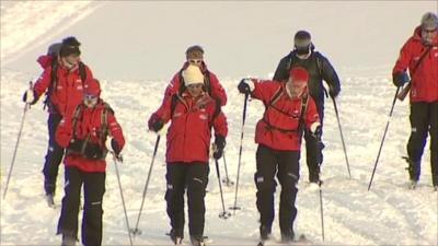 Prince Harry and the walkers