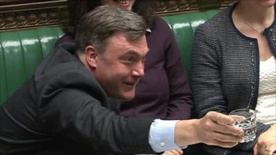 Ed Balls during PMQs