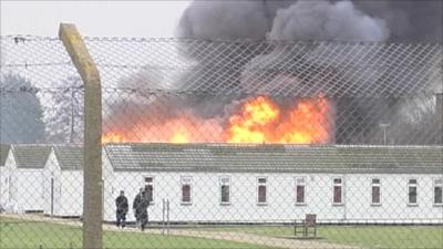 Fire at Ford Prison in West Sussex on New Year's Day