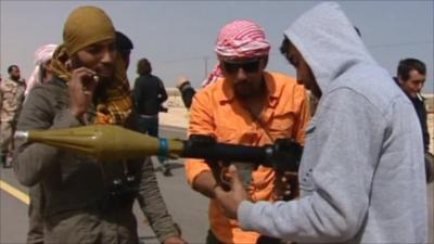 Rebel forces in Libya