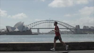 Will Young running in Sydney