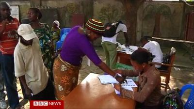 Nigerian polling station