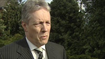 Northern Ireland's First Minister and leader of the Democratic Unionist Party, Peter Robinson