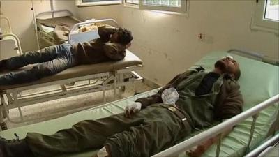 Injured Libyan rebels