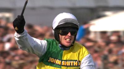 Winning jockey Jason Maguire