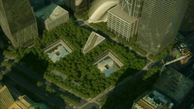 Artists impression of 9/11 memorial