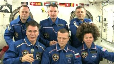 The crew of the International Space Station