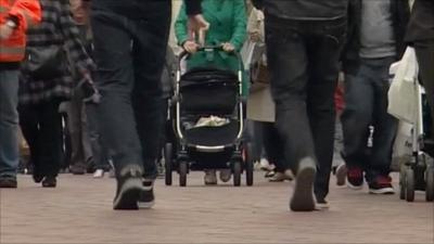 Shoppers in Reading