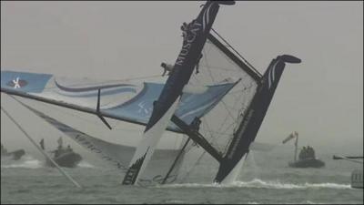 Sailing capsize action in China