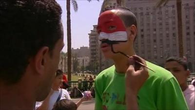 Protesters in Tahrir Square