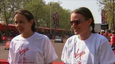 Jo Pavey and Louise Damen