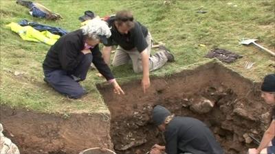 Digging for remains