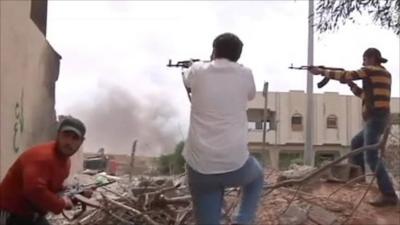 Men with guns in Misrata