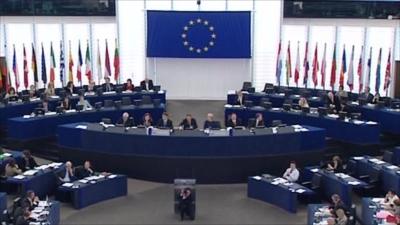 Interior of the European Parliament