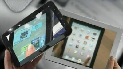 Samsung and Apple tablets