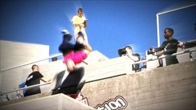 Parkour being performed in London