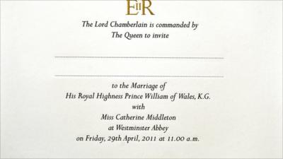 Royal wedding invitation