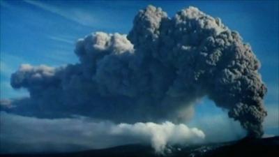 Ash plume from Eyjafjallajokull