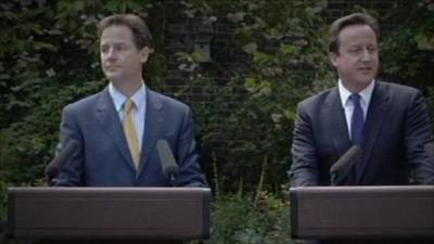 Nick Clegg and David Cameron in 2010