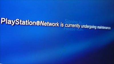 PlayStation Network announcement when accessed through a gaming console