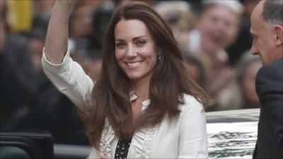 Kate Middleton arrives at the Goring Hotel the day before her wedding
