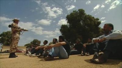 A rebel camp in Benghazi