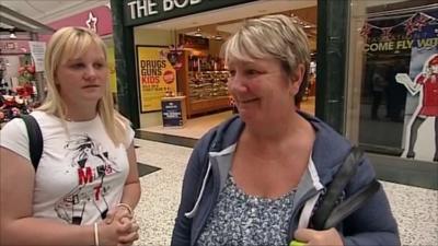 Shoppers in Leeds