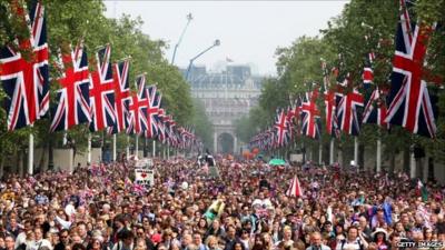 Royal wedding crowds