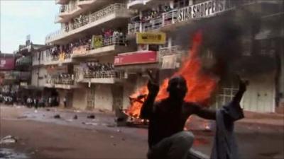 Protester in Kampala