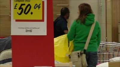 Shoppers in Ikea