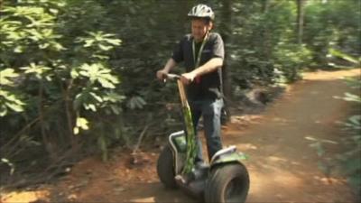 Mike Bushell on segway