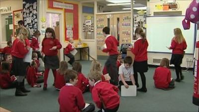 Pupils in a classroom